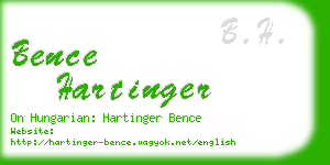 bence hartinger business card